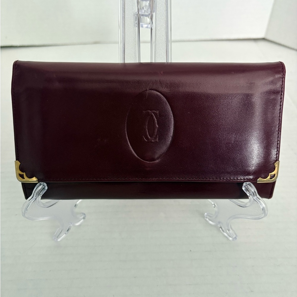 Cartier Paris trifold long wallet with kisslock